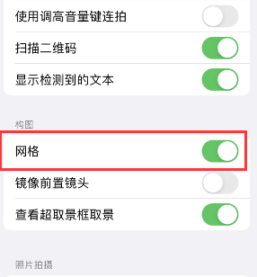 梧州苹果手机维修网点分享iPhone如何开启九宫格构图功能 