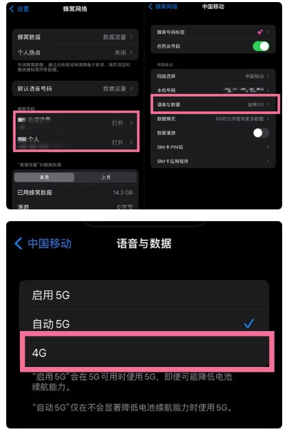 梧州苹果手机维修分享iPhone14如何切换4G/5G? iPhone14 5G网络切换方法 